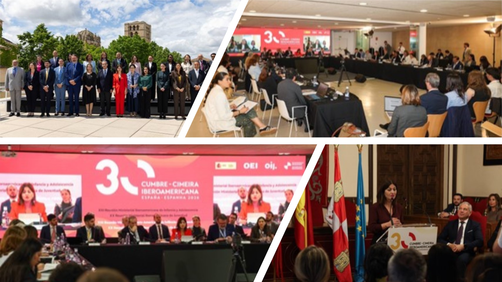 En el marco de la preparación de la XXX Cumbre Iberoamericana de Jefas y Jefes de Estado y de Gobierno, que se celebrará en junio de 2026 bajo el lema «Iberoamérica, juntos construimos nuestra comunidad, juntos la proyectamos hacia el futuro y hacia el mundo», la Dirección de Derechos Humanos y Derecho Internacional Humanitario de la Cancillería en representación del Estado colombiano participó en la XIII Reunión Ministerial Iberoamericana de Infancia y Adolescencia y en la XX Reunión Ministerial Iberoameri
