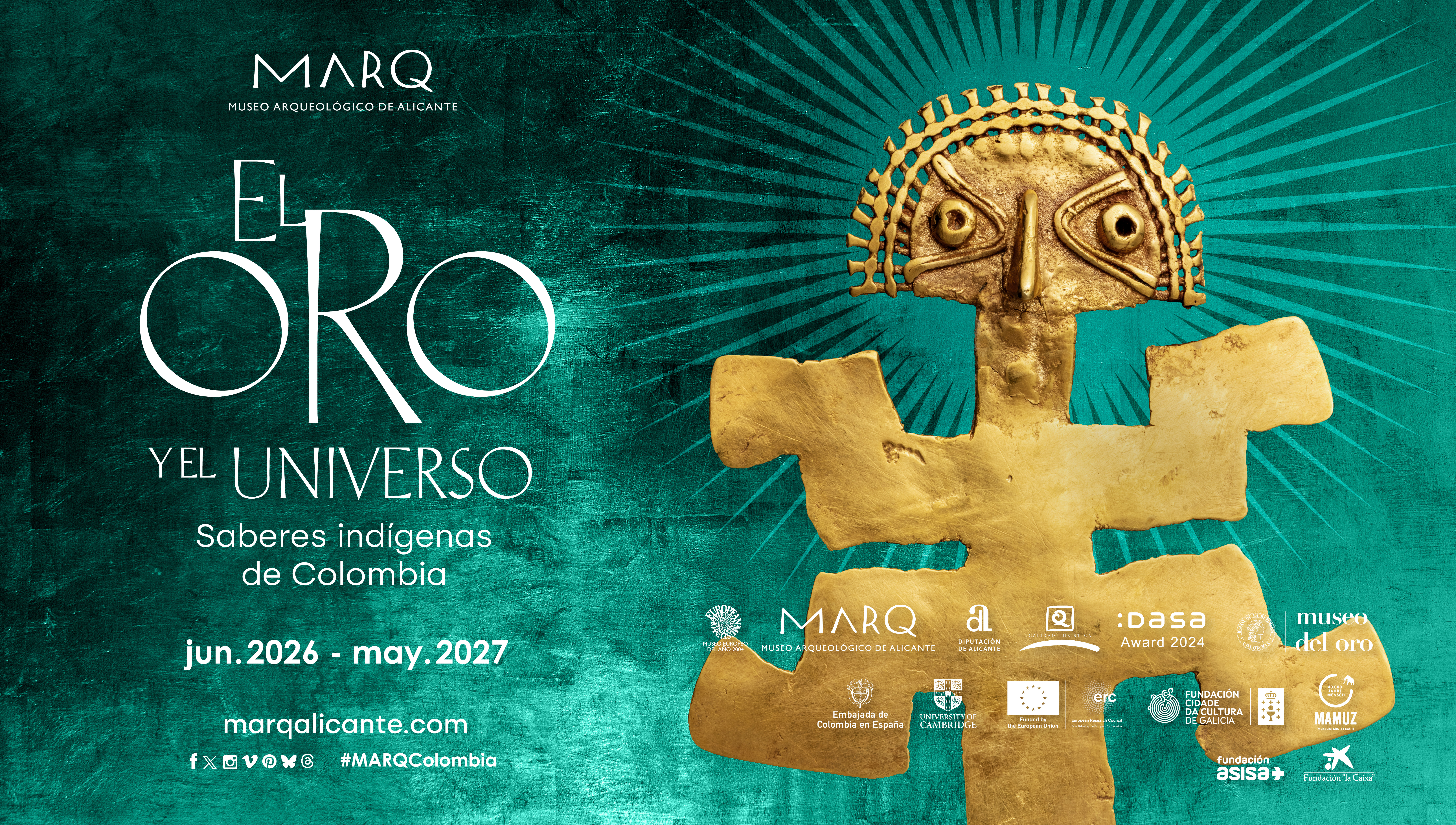 Museo Arqueológico de Alicante y el Museo del Oro del Banco de la República de Colombia presentan la exposición “El oro y el universo. Saberes indígenas de Colombia” este miércoles 27 de mayo de 2026