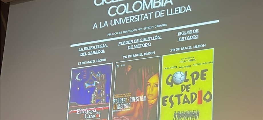 La Embajada de Colombia en España inaugura el “Ciclo de Cine Colombia en la Universidad de Lleida”