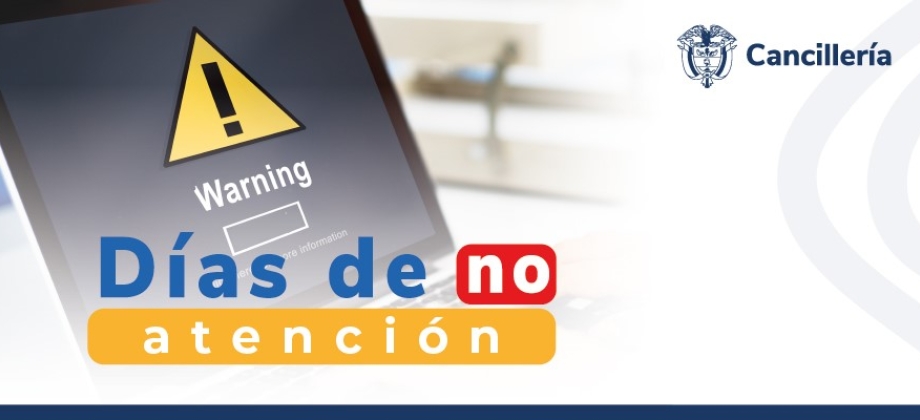Este miércoles 15 de mayo la Embajada de Colombia en España no tendrá atención al público
