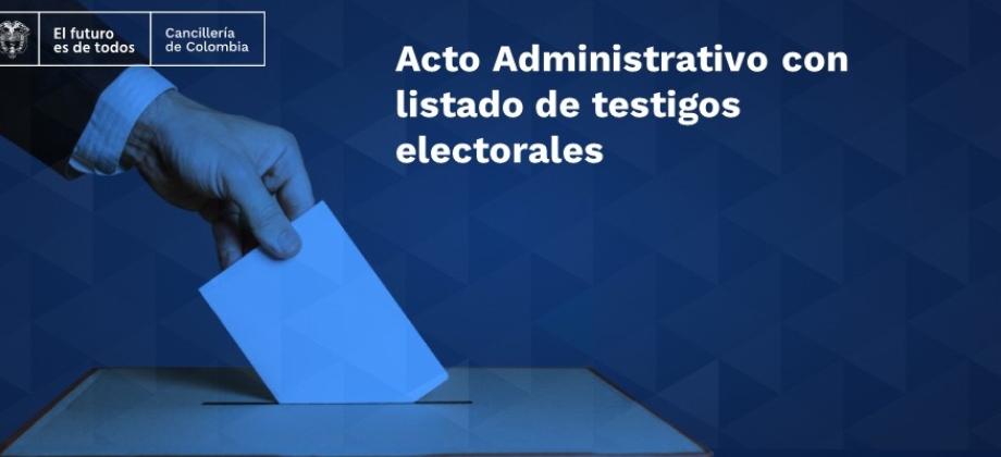 Acta No. 5 del 31 de mayo de 2022 donde se acreditan a los Testigos Electorales en España 