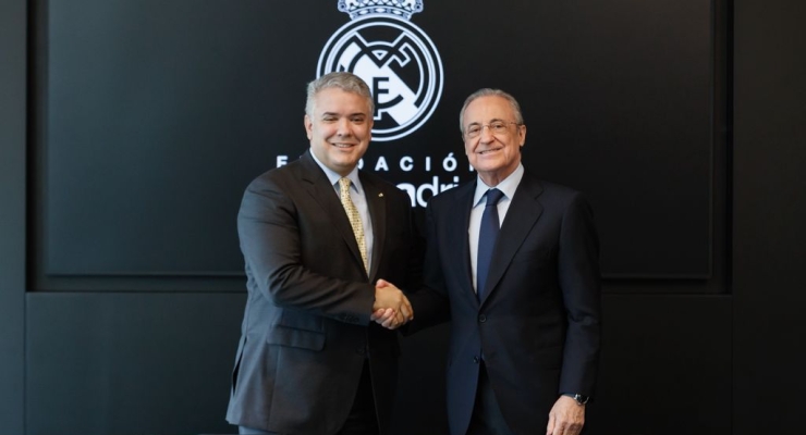 Presidente Duque se reunió con Florentino Pérez y Fundación Real Madrid y asistió a la firma de una carta 